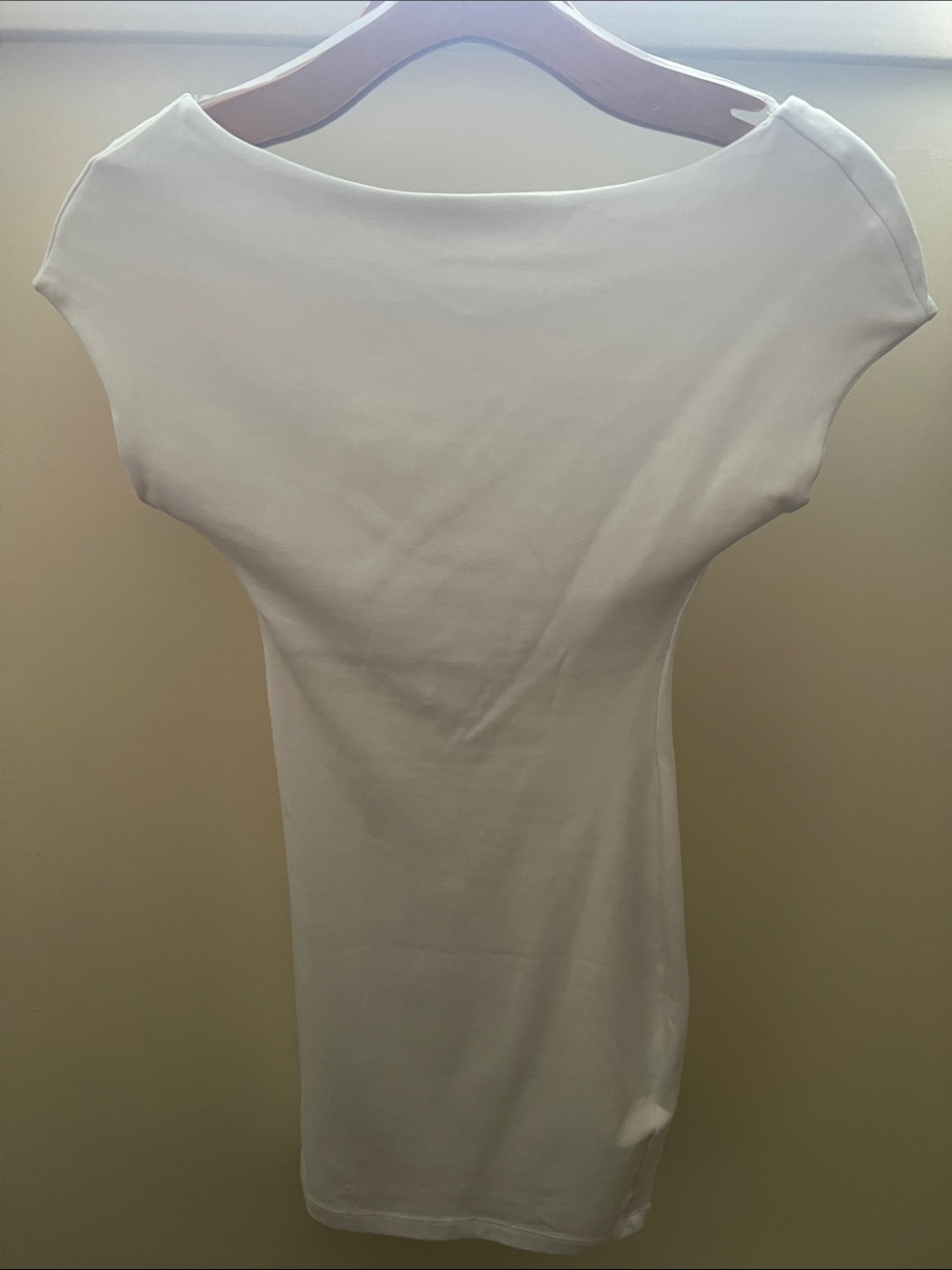 Zara White Boatneck Cap-Sleeve Dress